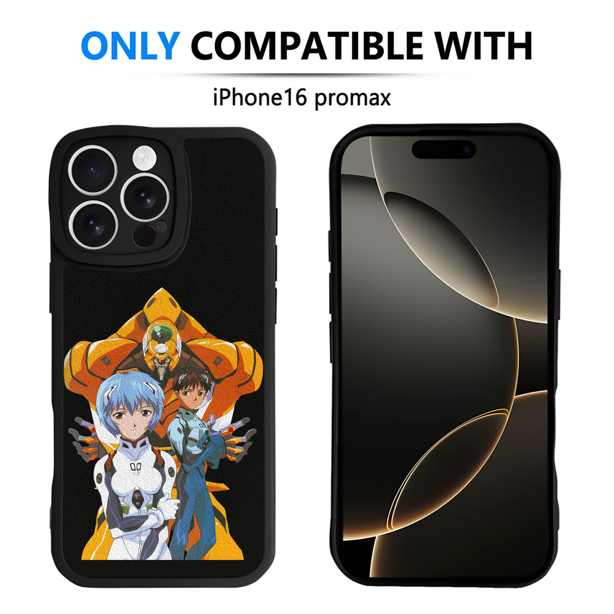 （画像用） EVA 新世紀エヴァンゲリオン 【iPhone 16シリーズ対応】シリコンスマホケース（レザー調） 材質：シリコン